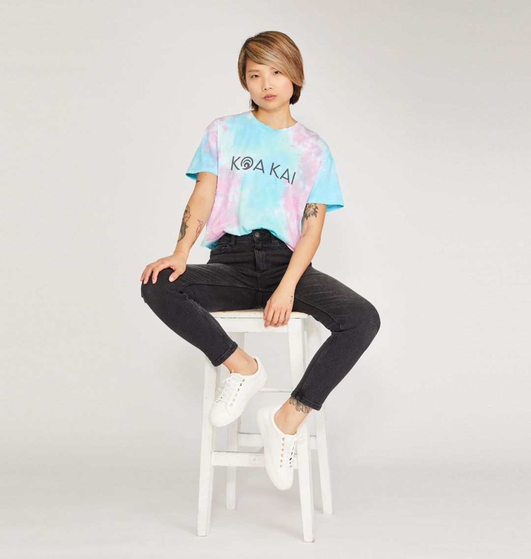 Tie-die Koa Kai crop t-shirt