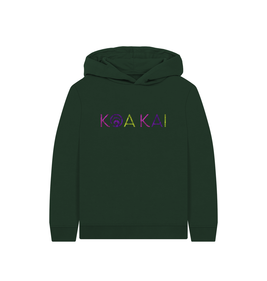 Evergreen Printed Kids Hoodie Front