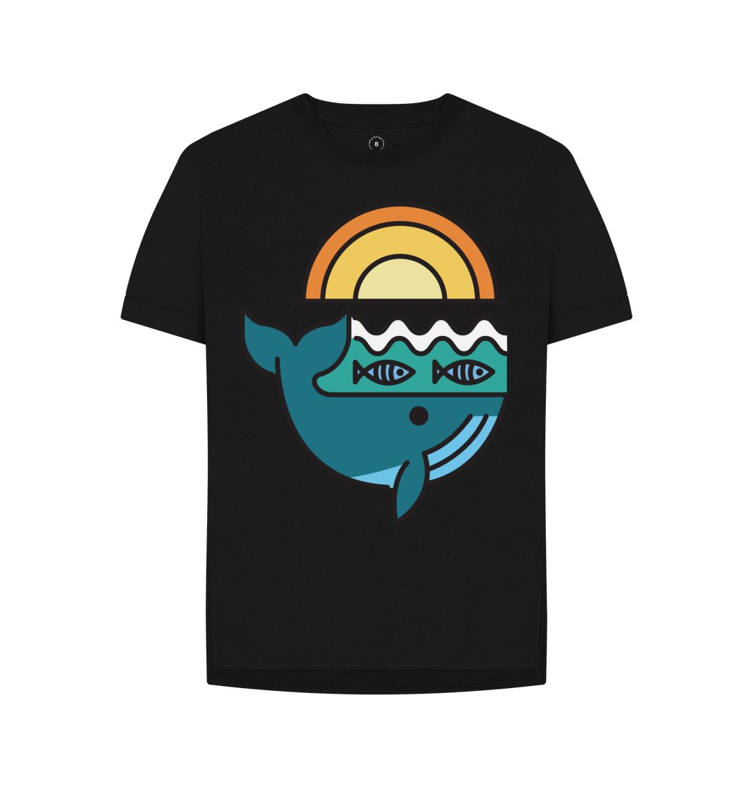 Black Over the Whale Women's Remill\u00ae Relaxed Fit T-shirt